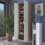 Hanah Home Armario Multiusos Nogal y Blanco